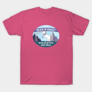 Believe in Yourself Unicorn & Rainbow T-Shirt